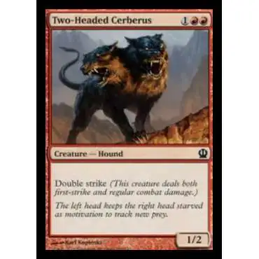 MtG Trading Card Game Theros Common Foil Two-Headed Cerberus #146