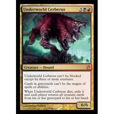 MtG Trading Card Game Theros Mythic Rare Underworld Cerberus #208