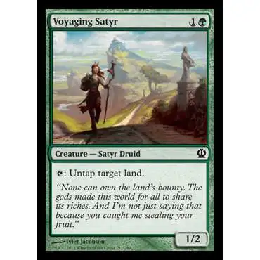 MtG Trading Card Game Theros Common Foil Voyaging Satyr #182