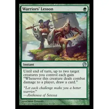 MtG Trading Card Game Theros Uncommon Warriors' Lesson #184
