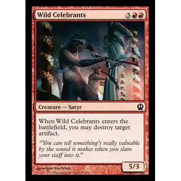 MtG Trading Card Game Theros Common Foil Wild Celebrants #147