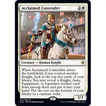 MtG Trading Card Game Throne of Eldraine Rare FOIL Acclaimed Contender #1