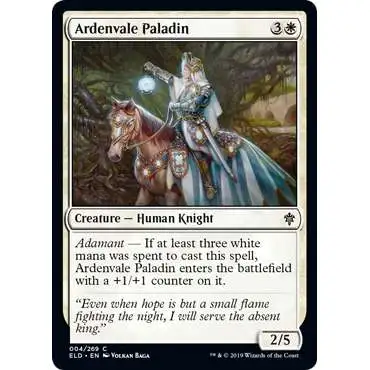 MtG Trading Card Game Throne of Eldraine Common Ardenvale Paladin #4