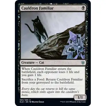 MtG Trading Card Game Throne of Eldraine Uncommon Cauldron Familiar #81