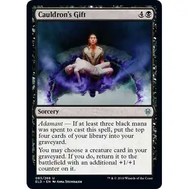 MtG Trading Card Game Throne of Eldraine Uncommon Cauldron's Gift #83