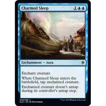 MtG Trading Card Game Throne of Eldraine Common Charmed Sleep #40