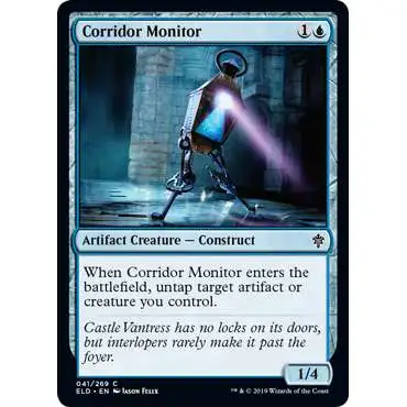 MtG Trading Card Game Throne of Eldraine Common Corridor Monitor #41