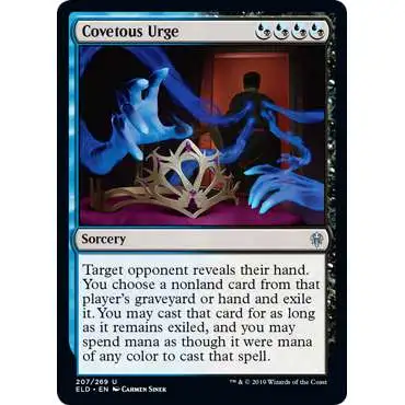 MtG Trading Card Game Throne of Eldraine Uncommon Covetous Urge #207