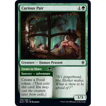 MtG Trading Card Game Throne of Eldraine Common Curious Pair // Treats to Share #150