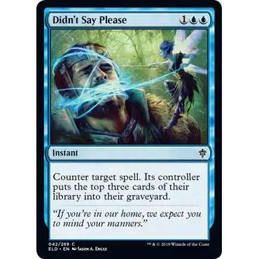 MtG Trading Card Game Throne of Eldraine Common Didn't Say Please #42