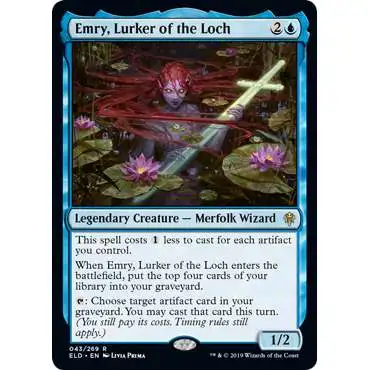MtG Trading Card Game Throne of Eldraine Rare Foil Emry, Lurker of the Loch #43
