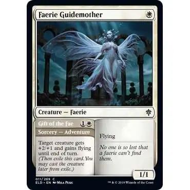 MtG Trading Card Game Throne of Eldraine Common Foil Faerie Guidemother // Gift of the Fae #11