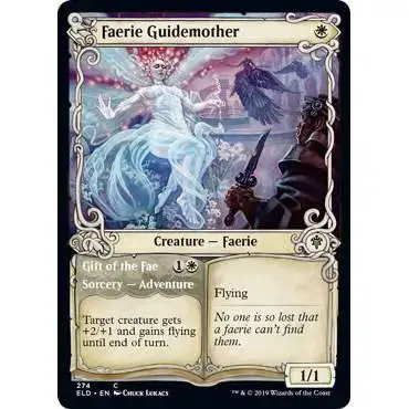 MtG Trading Card Game Throne of Eldraine Common Faerie Guidemother // Gift of the Fae #274 [Showcase Foil]