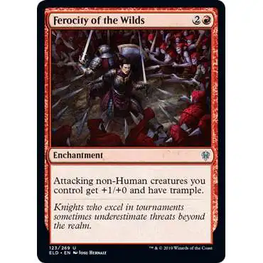 MtG Trading Card Game Throne of Eldraine Uncommon Ferocity of the Wilds #123