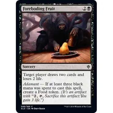 MtG Trading Card Game Throne of Eldraine Common Foreboding Fruit #88