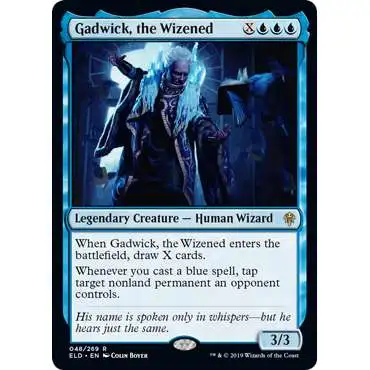 MtG Trading Card Game Throne of Eldraine Rare Gadwick, the Wizened #48