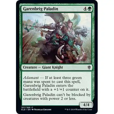 MtG Trading Card Game Throne of Eldraine Common Garenbrig Paladin #157