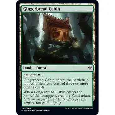 MtG Trading Card Game Throne of Eldraine Common Gingerbread Cabin #245