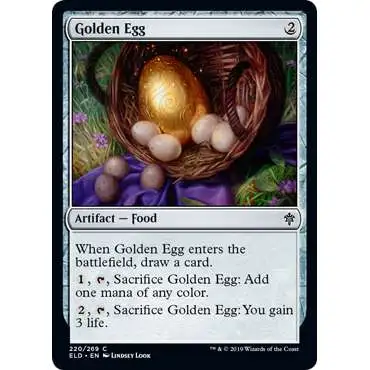 MtG Trading Card Game Throne of Eldraine Common Golden Egg #220