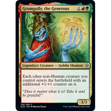 MtG Trading Card Game Throne of Eldraine Uncommon Grumgully, the Generous #192