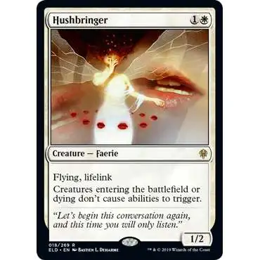 MtG Trading Card Game Throne of Eldraine Rare Foil Hushbringer #18