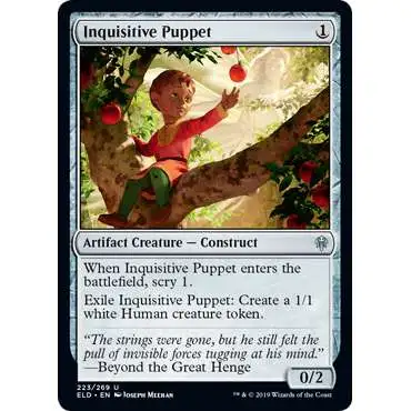 MtG Trading Card Game Throne of Eldraine Uncommon Inquisitive Puppet #223