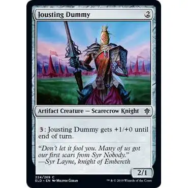 MtG Trading Card Game Throne of Eldraine Common Jousting Dummy #224