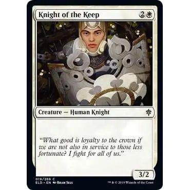 MtG Trading Card Game Throne of Eldraine Common Knight of the Keep #19