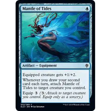 MtG Trading Card Game Throne of Eldraine Common Mantle of Tides #52