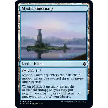 MtG Trading Card Game Throne of Eldraine Common Mystic Sanctuary #247