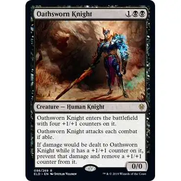 MtG Trading Card Game Throne of Eldraine Rare FOIL Oathsworn Knight #98