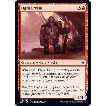 MtG Trading Card Game Throne of Eldraine Common Ogre Errant #132