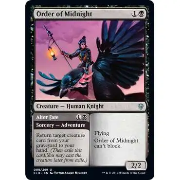 MtG Trading Card Game Throne of Eldraine Uncommon Order of Midnight // Alter Fate #99