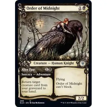 MtG Trading Card Game Throne of Eldraine Uncommon Order of Midnight // Alter Fate #288 [Showcase]