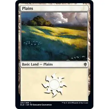 MtG Trading Card Game Throne of Eldraine Land Foil Plains #250