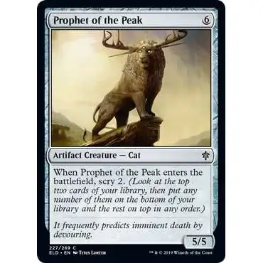 MtG Trading Card Game Throne of Eldraine Common Prophet of the Peak #227