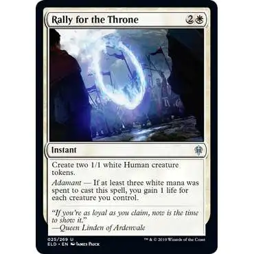 MtG Trading Card Game Throne of Eldraine Uncommon Rally for the Throne #25