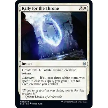 MtG Trading Card Game Throne of Eldraine Uncommon Foil Rally for the Throne #25