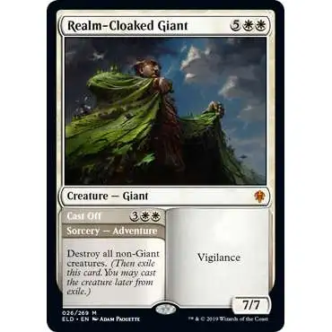 MtG Trading Card Game Throne of Eldraine Mythic Rare Realm-Cloaked Giant // Cast Off #26