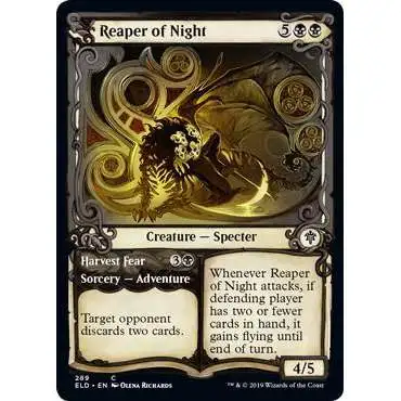 MtG Trading Card Game Throne of Eldraine Common Reaper of Night // Harvest Fear #289 [Showcase]