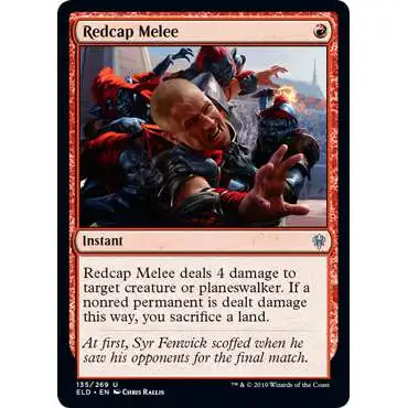 Magic The Gathering Trading Card Game Throne of Eldraine Single Card  Uncommon Redcap Melee 135 Foil - ToyWiz