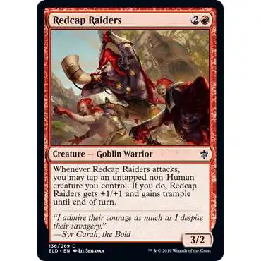 MtG Trading Card Game Throne of Eldraine Common Redcap Raiders #136