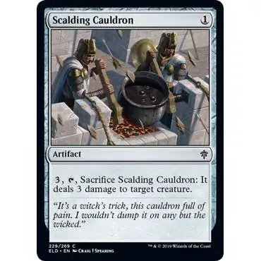 MtG Trading Card Game Throne of Eldraine Common Scalding Cauldron #229