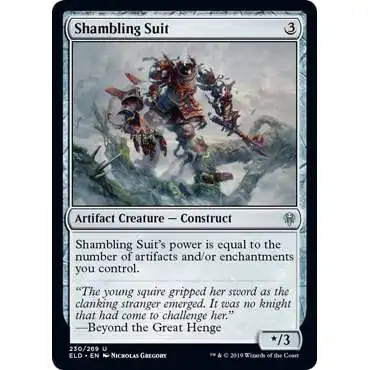 MtG Trading Card Game Throne of Eldraine Uncommon Shambling Suit #230