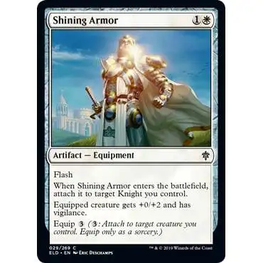 MtG Trading Card Game Throne of Eldraine Common Shining Armor #29