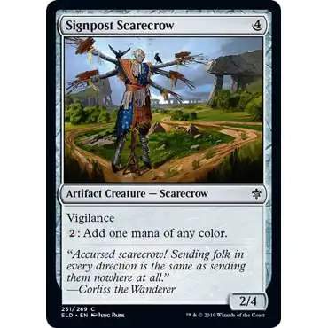 MtG Trading Card Game Throne of Eldraine Common Signpost Scarecrow #231