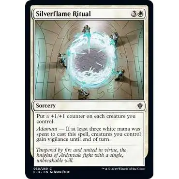 MtG Trading Card Game Throne of Eldraine Common Silverflame Ritual #30