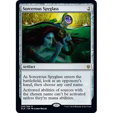 MtG Trading Card Game Throne of Eldraine Rare Sorcerous Spyglass #233