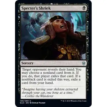 MtG Trading Card Game Throne of Eldraine Uncommon Specter's Shriek #106
