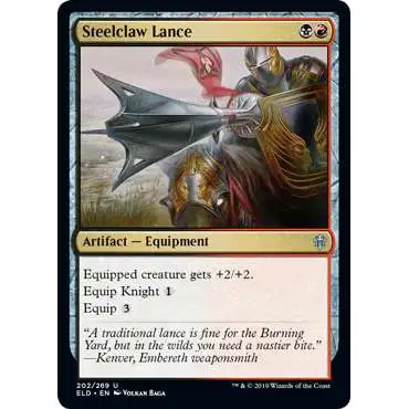MtG Trading Card Game Throne of Eldraine Uncommon Steelclaw Lance #202